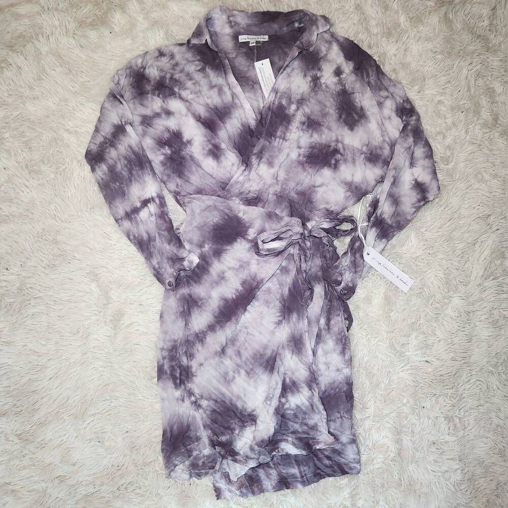 Young Fabulous & Broke Raine Tie Dye Wrap Dress - Picture 3 of 12
